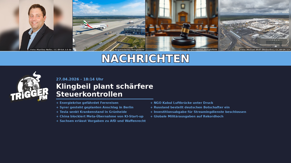 TriggerFM: Nachrichten der Freien Medien vom 27.04.2026 Beitragsbild