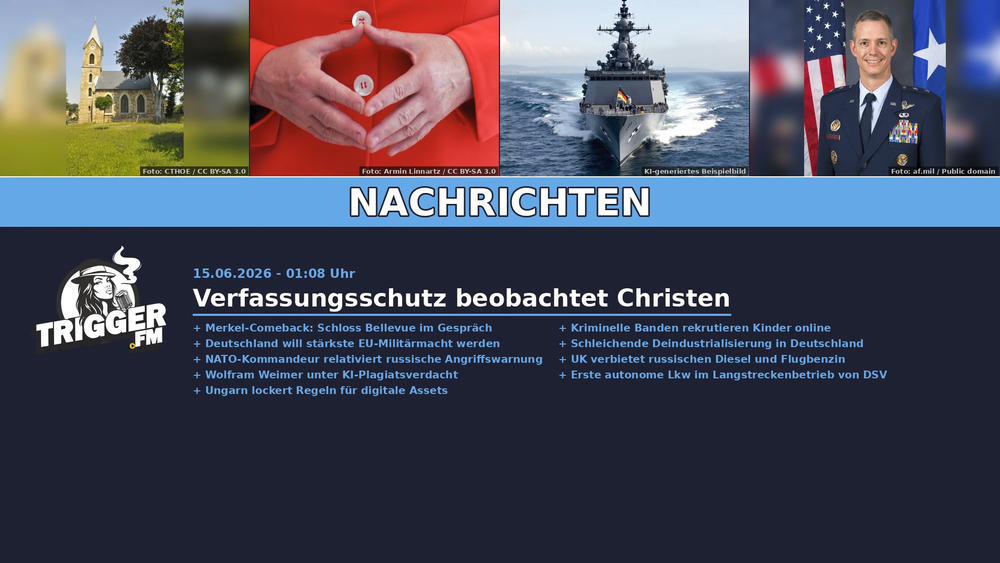 TriggerFM: Nachrichten der Freien Medien vom 15.06.2026 Beitragsbild