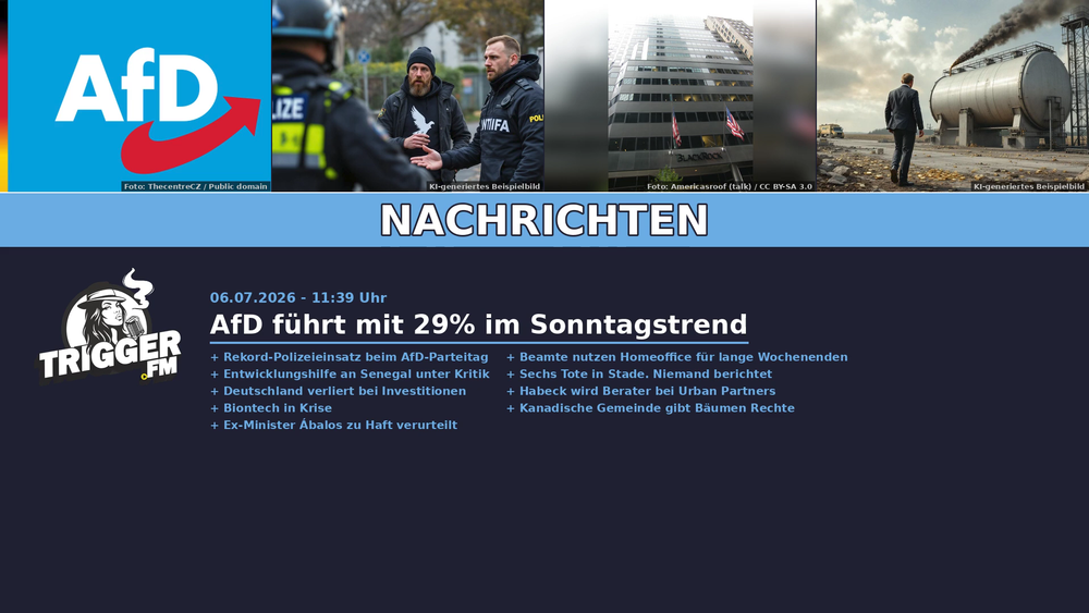 TriggerFM: Nachrichten der Freien Medien vom 06.07.2026 Beitragsbild